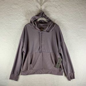 Harmony Balance Hoodie‎ Women's Large Purple Cotton Drawstring Long Sleeve 6774